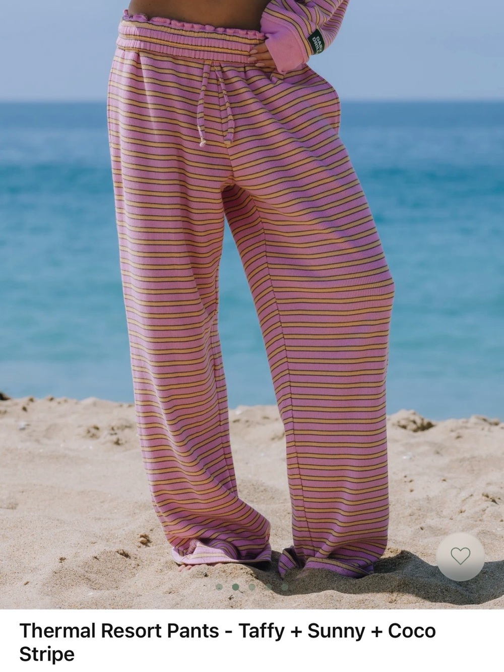 New! Daily Drills Thermal Resort Pants - Taffy + Sunny